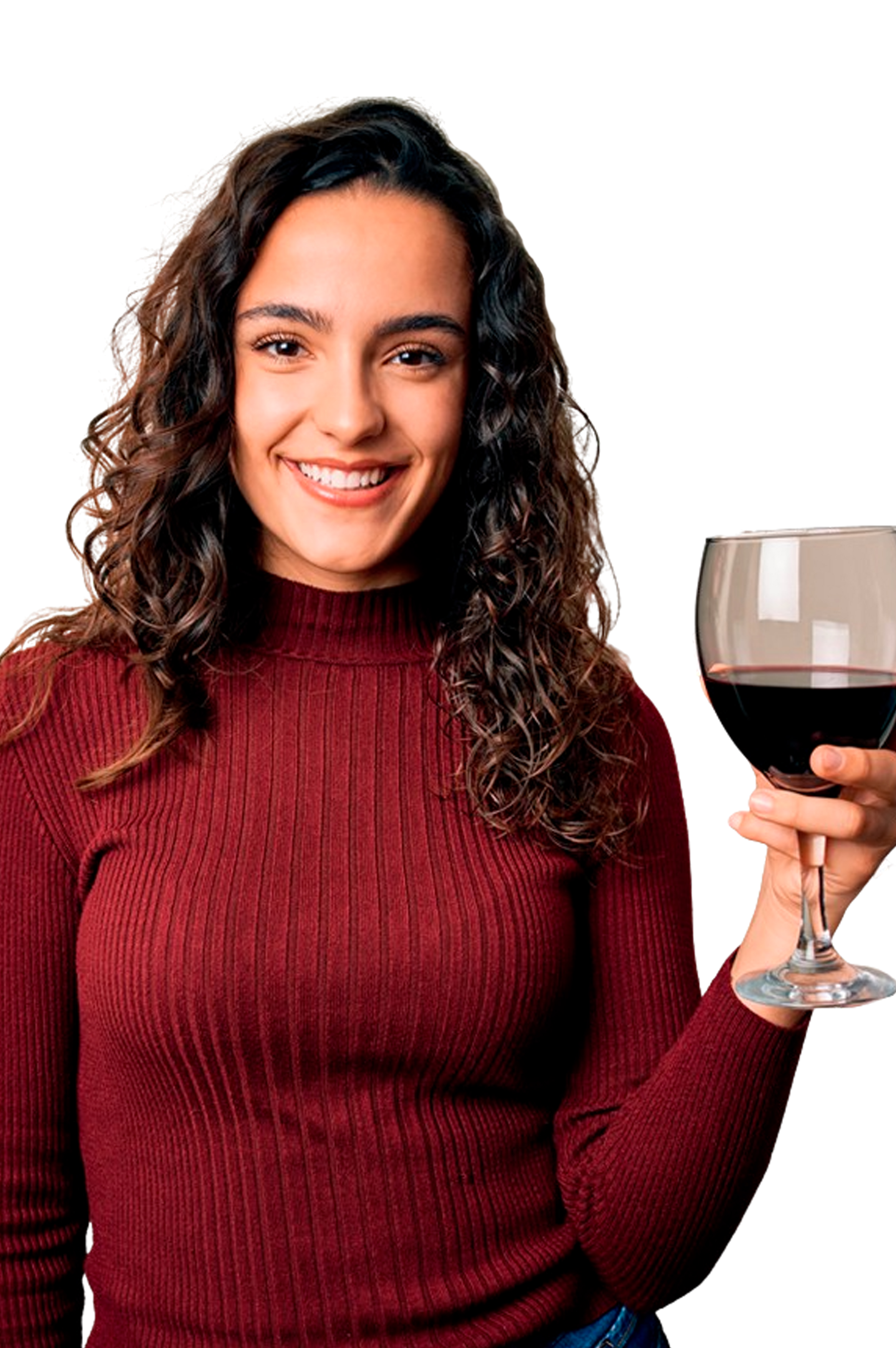 woman holding wine at a spa salon in spokane